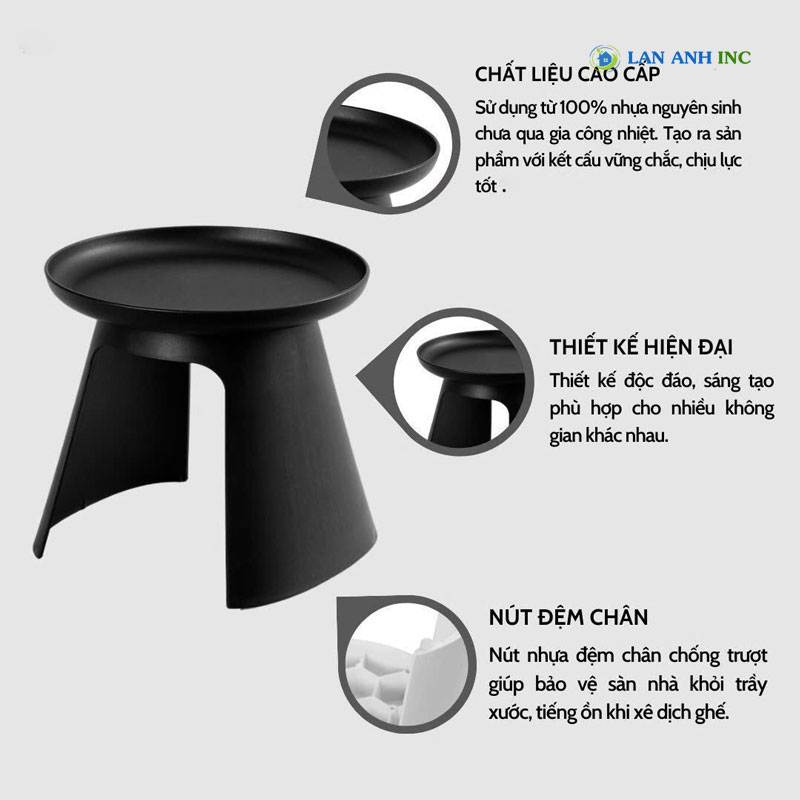 Bàn Trà Tròn Nhựa PP Cao Cấp Đẹp Hiện Đại LA3015 Bàn Trà Tròn Nhựa PP Cao Cấp Đẹp Hiện Đại LA3015