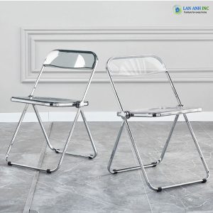 Ghế gấp gọn trong suốt nhựa acrylic