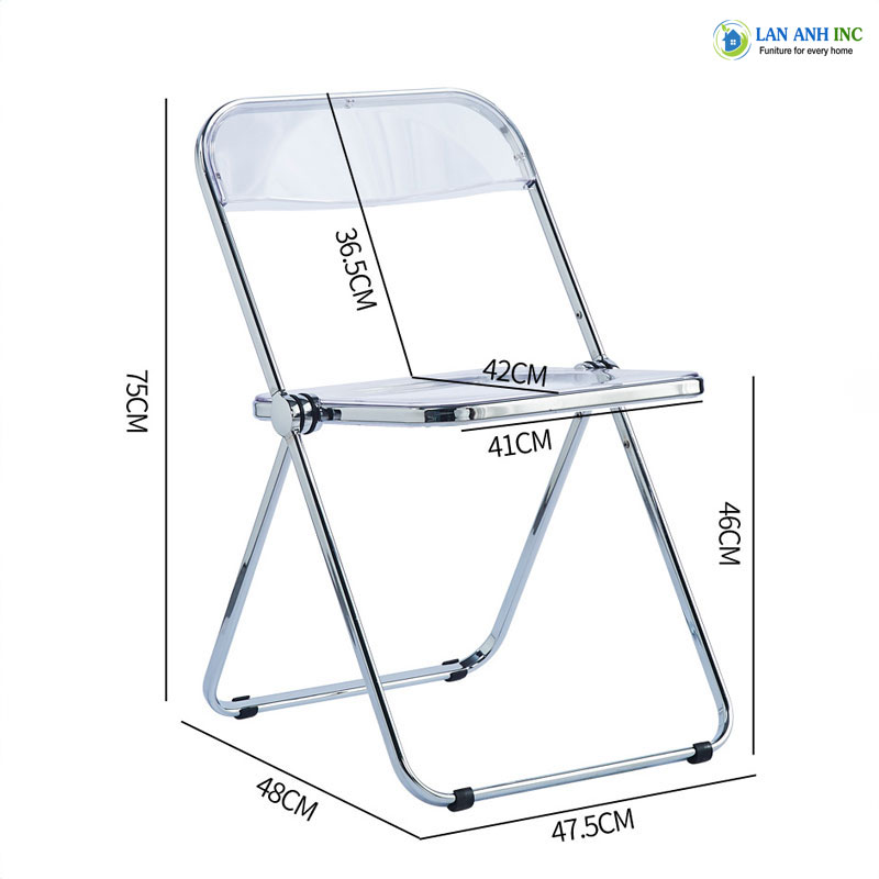 Cấu tạo chi tiết ghế xếp trong suốt acrylic Cấu tạo chi tiết ghế xếp trong suốt acrylic
