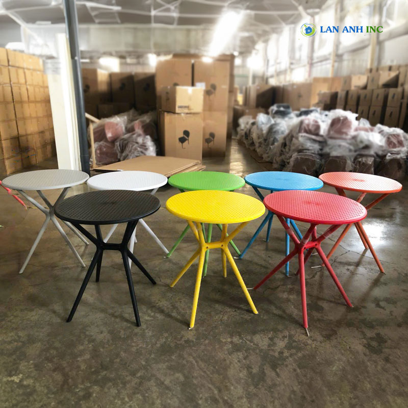 Tổng hợp màu bàn cafe tròn nhựa cao cấp đẹp hiện đại LA3025 Tổng hợp màu bàn cafe tròn nhựa cao cấp đẹp hiện đại LA3025