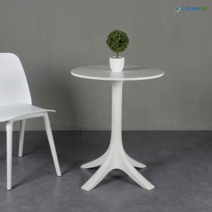 Bàn cafe tròn nhựa, bàn trà đơn giản hiện đại LA3055