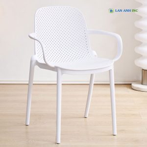 Ghế nhựa đúc nguyên khối có tay xếp chồng LA3017