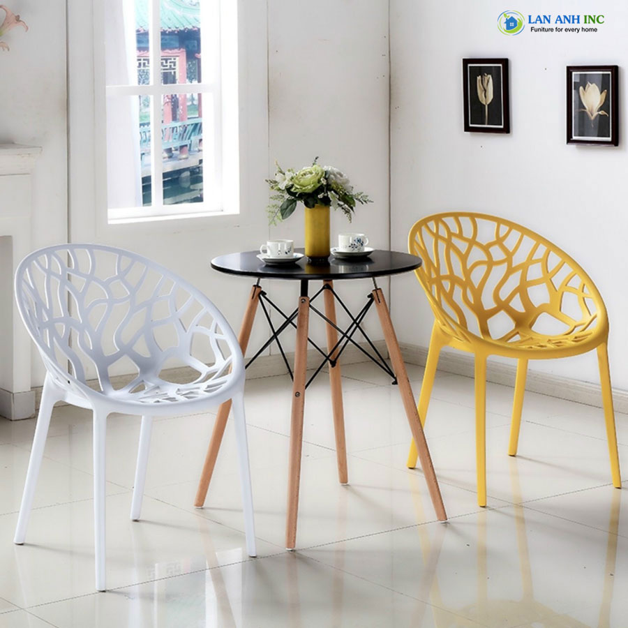 Ghế nhựa đúc nguyên khối xếp chồng đẹp hiện đại LA3018 Ghế nhựa đúc nguyên khối xếp chồng đẹp hiện đại LA3018