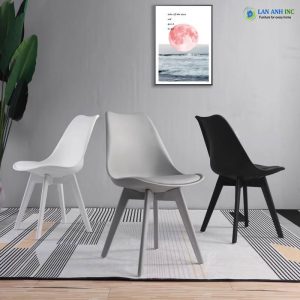 Ghế nhựa Eames mặt nệm chân nhựa LA3003E
