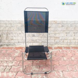 Ghế xếp inox lưng cao vải lưới