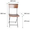 Ghế Xếp Cafe Nan Gỗ Chân Sắt Patio 02