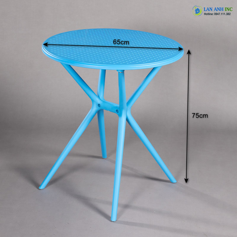 Kích thước bàn cafe nhựa tròn cao LA3025 Kích thước bàn cafe nhựa tròn cao LA3025