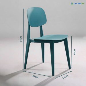 Bộ Bàn Ghế Cafe Vuông 4 Ghế Nhựa Đúc BBCF56 444 3