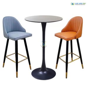 Bo ban tulip ghe quay bar da chan sat cao cap monet 8