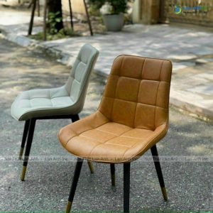 Ghe cafe ban an tiep khach boc da chan sat cao cap LA28A1 4