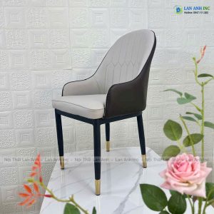 Ghế ăn bọc da chân sắt cao cấp Monet LA28B Ghe cafe ban an tiep khach boc da chan sat cao cap LA28B 1