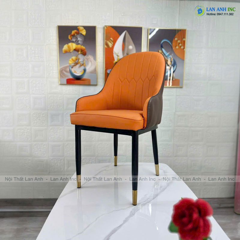 Ghế ăn bọc da chân sắt cao cấp Monet LA28B Ghế ăn bọc da chân sắt cao cấp Monet LA28B