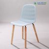 Ghế Nhựa Chân Gỗ Tự Nhiên LA3003C
