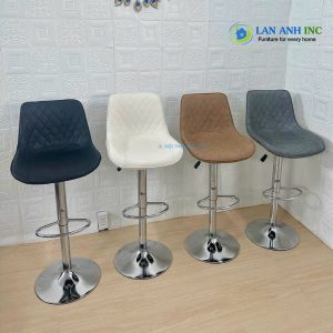 Alternative view of Ghế bar da chân xoay LADP18