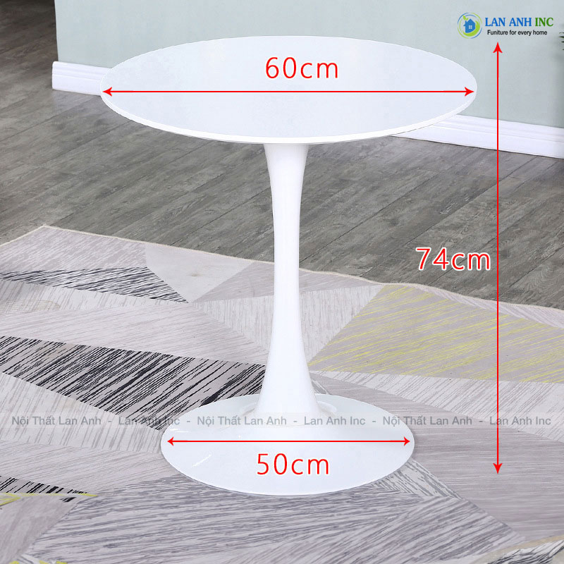 Kích thước Bàn tròn cafe, bàn ăn tulip chân sắt mặt gỗ nhập khẩu Kích thước Bàn tròn cafe, bàn ăn tulip chân sắt mặt gỗ nhập khẩu