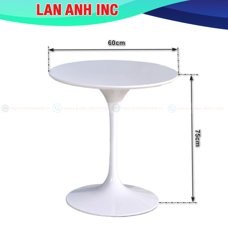 Kích thước bàn tròn tulip nhập khẩu cao cấp Kích thước bàn tròn tulip nhập khẩu cao cấp