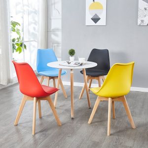 Bộ Bàn Tròn 4 Ghế Eames Nệm BBA01Bộ bàn ăn tròn LABA01