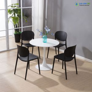 bo ban an cafe tulip tron 4 ghe nhua cao cap dep hien dai BBA 16 1