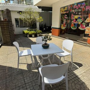 Alternative view of Bộ Bàn Ghế Cafe Nhựa Ngoài Trời Đẹp BBCF38