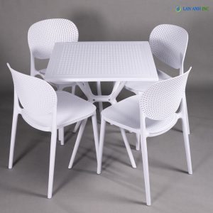 Bộ Bàn Ghế Cafe Nhựa Ngoài Trời Đẹp BBCF38