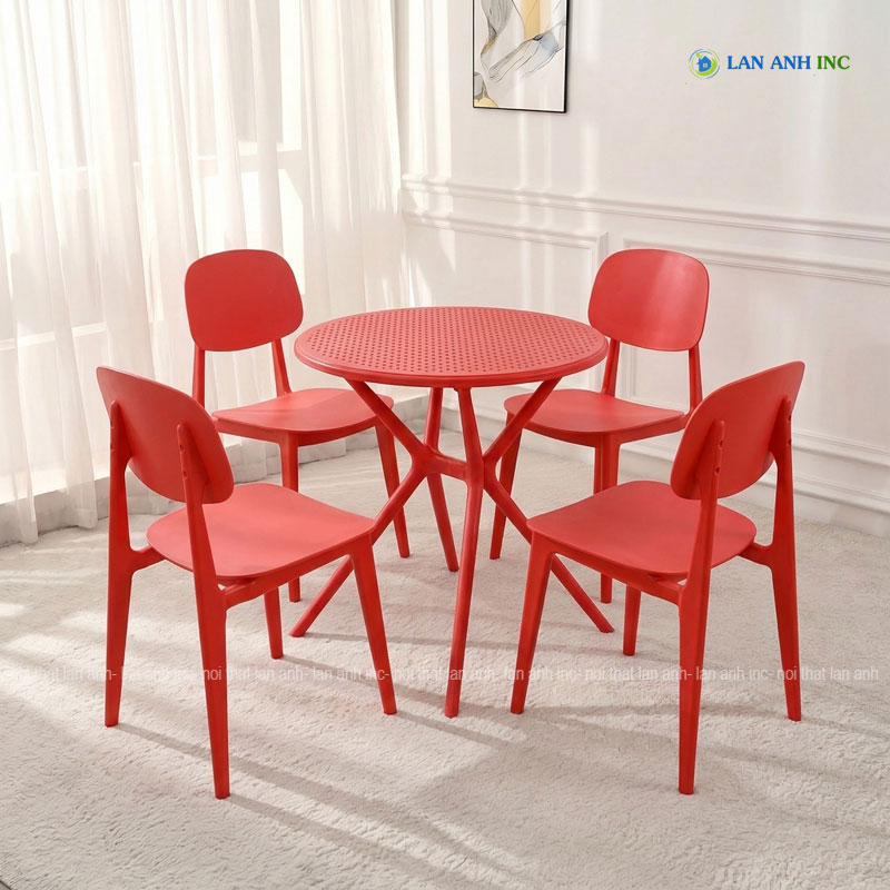 Bộ Bàn Ghế Cafe Tròn 4 Ghế Nhựa Đúc BBCF57 Bộ Bàn Ghế Cafe Tròn 4 Ghế Nhựa Đúc BBCF57 - Ảnh 8