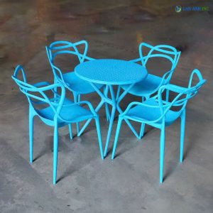 bo ban ghe cafe nhua tron 4 ghe nhua duc dep BBCF88 9