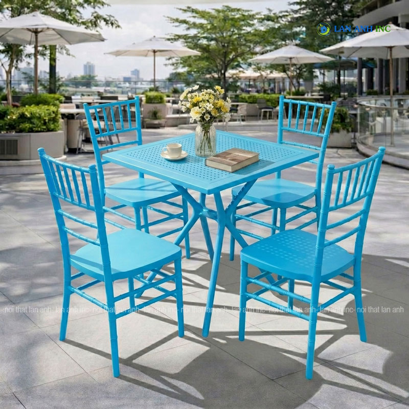 Bộ Bàn Ghế Cafe Nhựa Ngoài Trời Đẹp BBCF83 Bộ Bàn Ghế Cafe Nhựa Ngoài Trời Đẹp BBCF83 - Ảnh 6