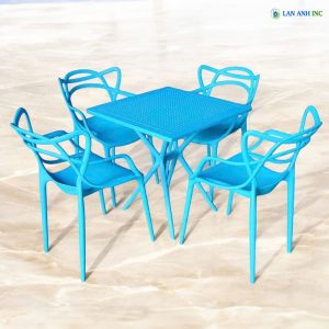 bo ban ghe cafe nhua vuong 4 ghe nhua duc dep BBCF89 5