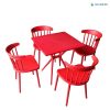 Bộ Bàn Ghế Cafe Vuông 4 Ghế Nhựa Đúc BBCF61 bo ban ghe cafe nhua vuong 4 ghe nhua duc ngoai troi dep BBCF61 2