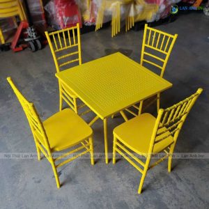 Alternative view of Bộ Bàn Ghế Cafe Nhựa Ngoài Trời Đẹp BBCF83