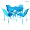 Bộ Bàn Ghế Cafe Vuông 4 Ghế Nhựa Đúc Có Tay BBCF50 bo ban ghe cafe vuong 4 ghe nhua duc co tay dep hien dai BBCF50 1