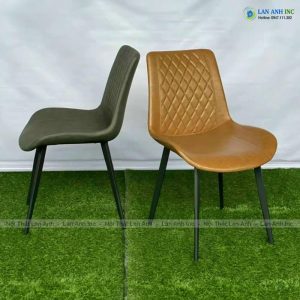 Ghế ăn bọc da chân sắt Nelson trám LA30C