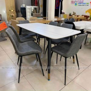 Ghế ăn bọc da chân sắt Nelson trơn LA30A ghe an boc da chan sat cao cap nelson tron LA30A 11