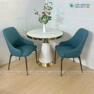 Ghế ăn bọc da chân sắt Liam ghe an boc da chan sat dep cao cap sang trong cho ban an LIAM LA2009