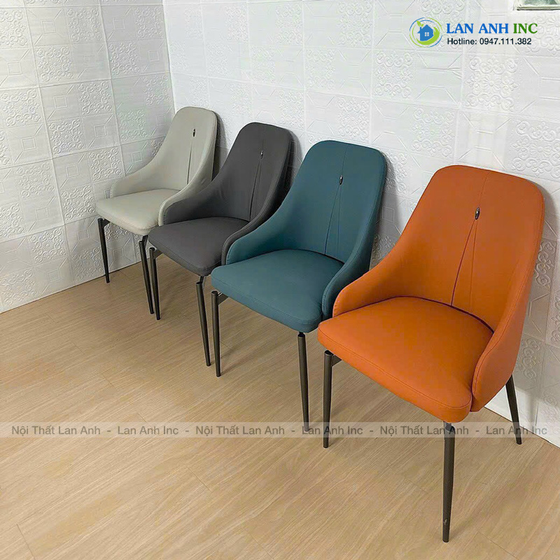 Ghế ăn bọc da chân sắt cao cấp đẹp hiện đại cho bàn ăn LIAM với 4 màu. Ghế ăn bọc da chân sắt cao cấp đẹp hiện đại cho bàn ăn LIAM với 4 màu.