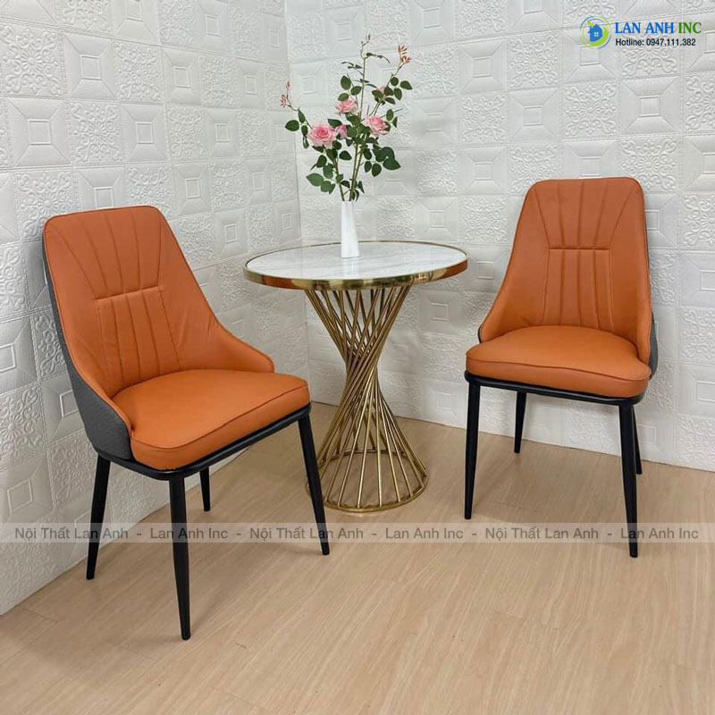 Ghế ăn bọc da chân sắt Misy LA72 Ghế ăn bọc da chân sắt Misy LA72