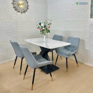 Ghế ăn bọc da chân sắt Poly LA59 ghe an boc da chan sat dep hien dai cho ban an ghe Poly LA59 2