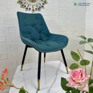 Ghế ăn bọc da chân sắt Poly LA59
