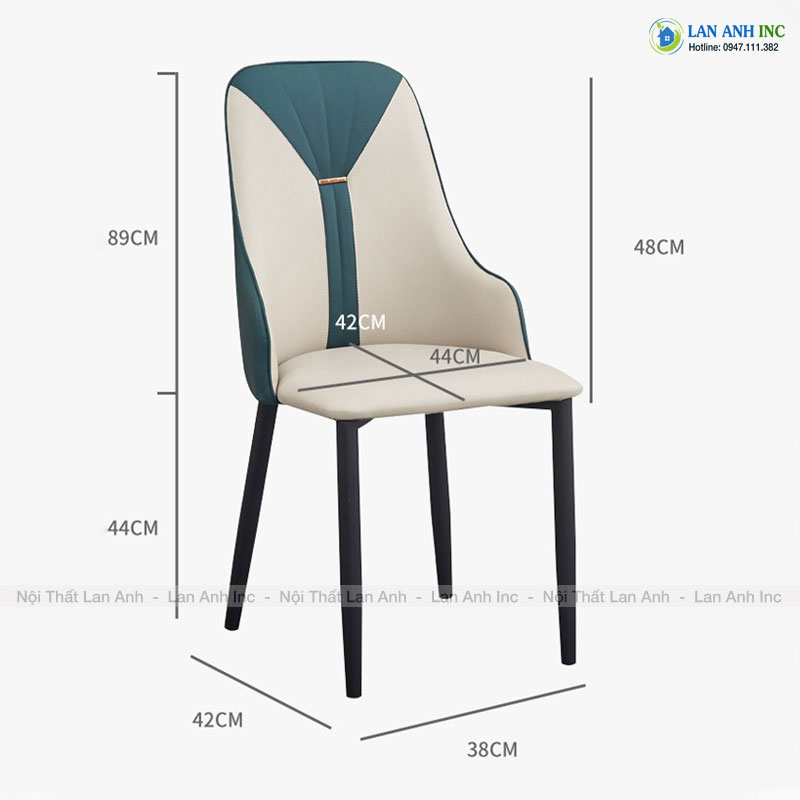 Kích thước ghế ăn bọc da chân sắt cao cấp đẹp hiện đại cho bàn ăn CAVEN LA73 Kích thước ghế ăn bọc da chân sắt cao cấp đẹp hiện đại cho bàn ăn CAVEN LA73