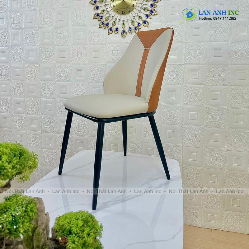 Ghế ăn bọc da chân sắt Caven LA73 Ghế ăn bọc da chân sắt Caven LA73