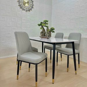 Ghế ăn bọc da chân sắt Monet LA28B2 ghe an cafe boc da chan sat cao cap dep hien dai Monnet 8