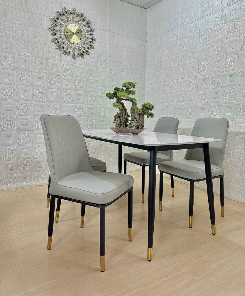Ghế ăn bọc da chân sắt cao cấp đẹp hiện đại cho bàn ăn monet không tay LA28B2 Ghế ăn bọc da chân sắt cao cấp đẹp hiện đại cho bàn ăn monet không tay LA28B2
