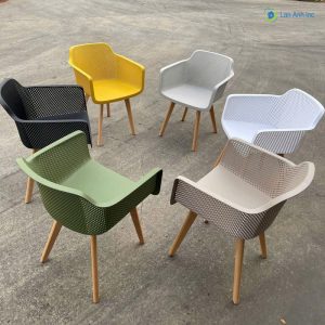 Ghế Nhựa Chân Gỗ Cao Cấp LA3062B