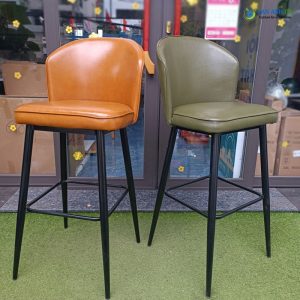 Ghế bar chân sắt mặt bọc da cao cấp LAB4007