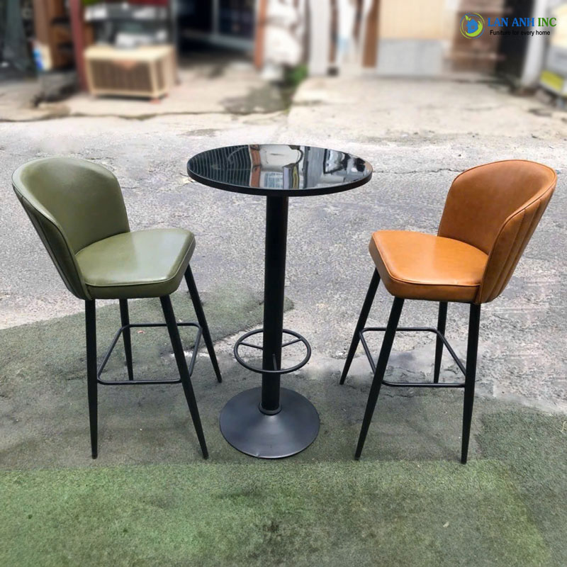 Ghế bar chân sắt mặt bọc da cao cấp đẹp hiện đại LAB4007 Ghế bar chân sắt mặt bọc da cao cấp đẹp hiện đại LAB4007