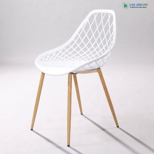 Ghế nhựa cao chân sắt sơn tĩnh điện đẹp hiện đại LA4012