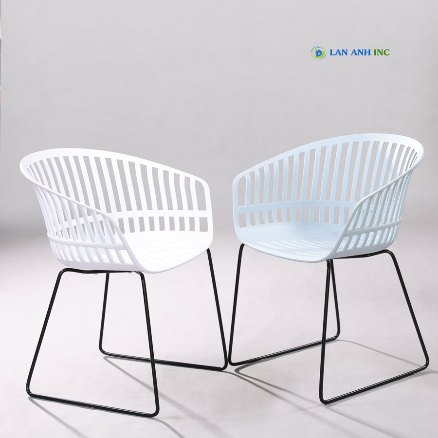 Ghế ăn, ghế cafe nhựa chân sắt cao tựa lưng đẹp LAE2032 Ghế ăn, ghế cafe nhựa chân sắt cao tựa lưng đẹp LAE2032