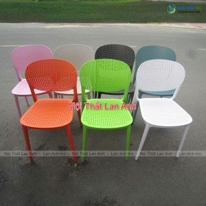 Bộ Bàn Ghế Cafe Tròn Ngoài Trời 4 Ghế Nhựa Đúc Đẹp BBCF39 ghe nhua duc nguyen khoi cafe dep hien dai 1007 24