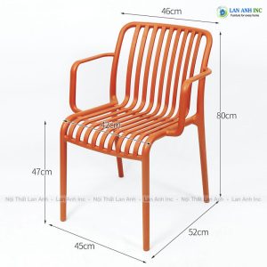 ghe nhua xep chong co tay hien dai LA3045 9