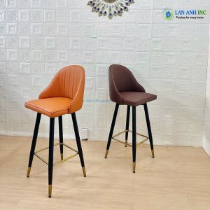 Ghế bar da chân sắt cao cấp monet LADP19